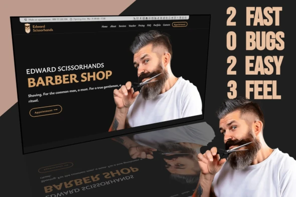 Webová šablona Barber shop